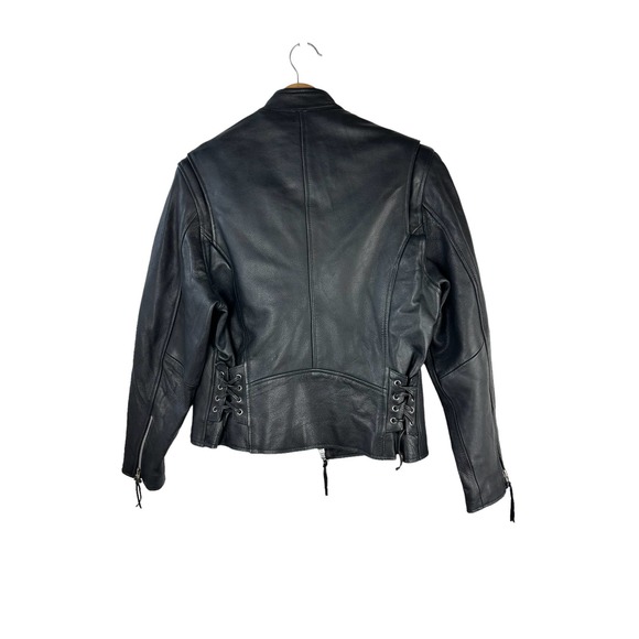 Wilsons Leather Open Road Moto Thinsulate Liner Biker Jacket Black Small Medium - Picture 3 of 9